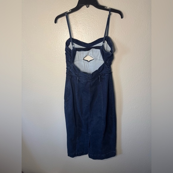 Free People Serenity Ruched Denim Midi Dress - Picture 6 of 10